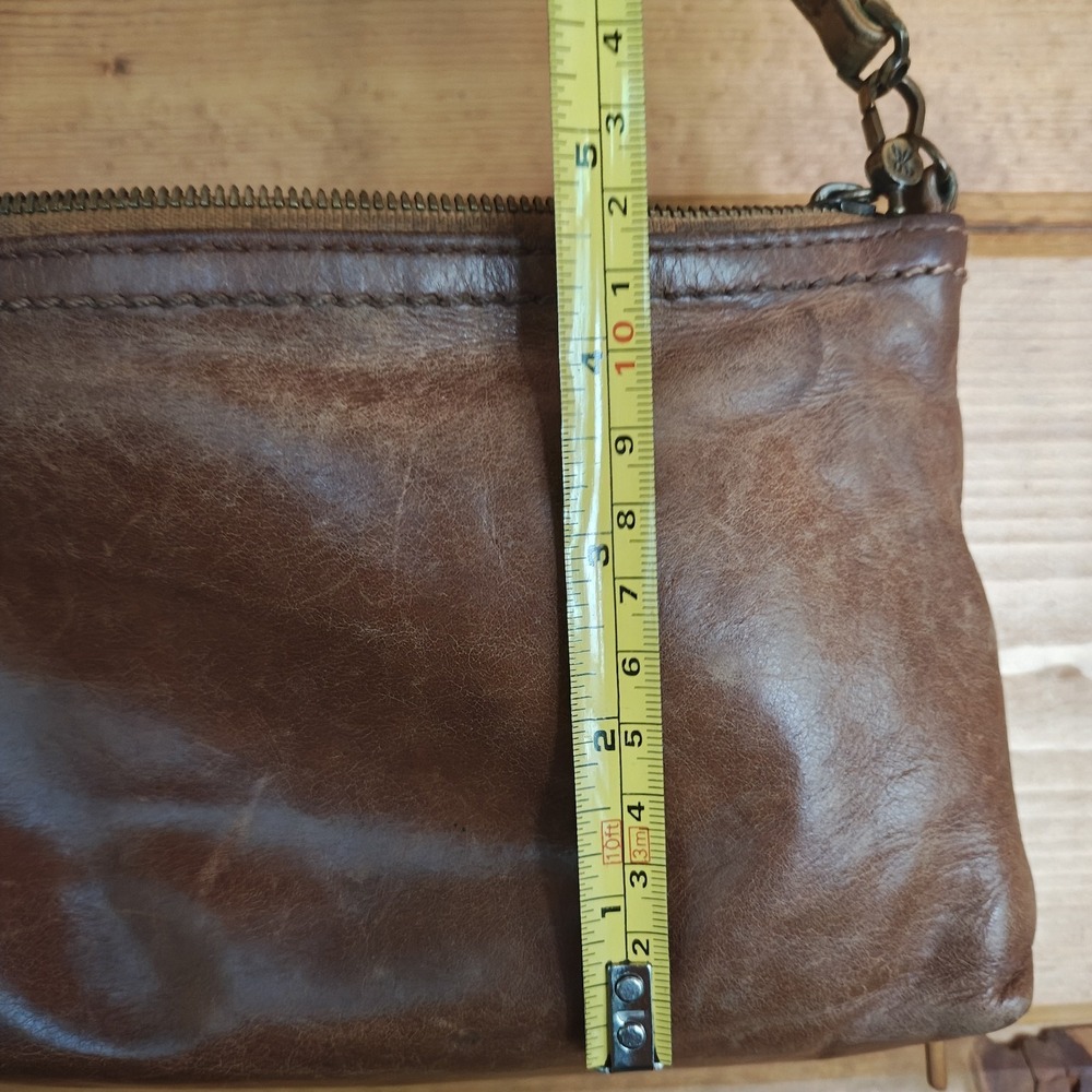 Hobo The Original Glazed Brown Leather Clutch Wristlet Bag ZA4 - Picture 8 of 12